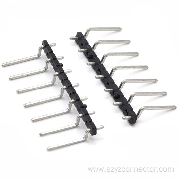 2.54mm Pitch Pin header Single Row Right Angle SMT SQ0.64mm H1.0mm 1*13P
